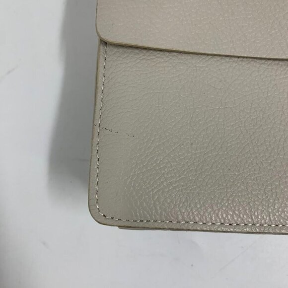 Isaac Mizrahi Women's Nolita Pebble Leather Accordion Bag Crossbody in Soft Gray - Picture 6 of 16